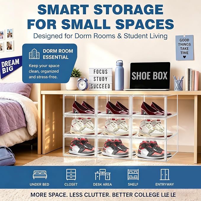 Low Profile Acrylic Shoe Storage Box - Image 6