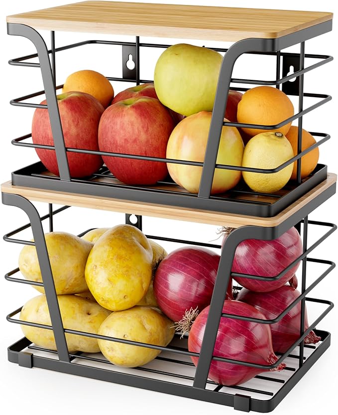 TIDIIABODE 2 Pack Extra Large Pantry Storage Organizers, Pantry Baskets by TrashBagHolder