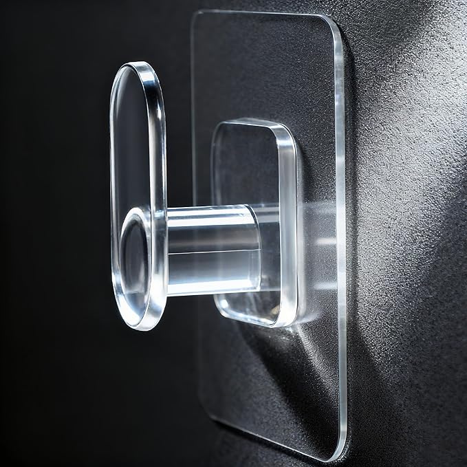 Clear Cute Storage Hooks, 10 Packs, Adhesion - Image 2