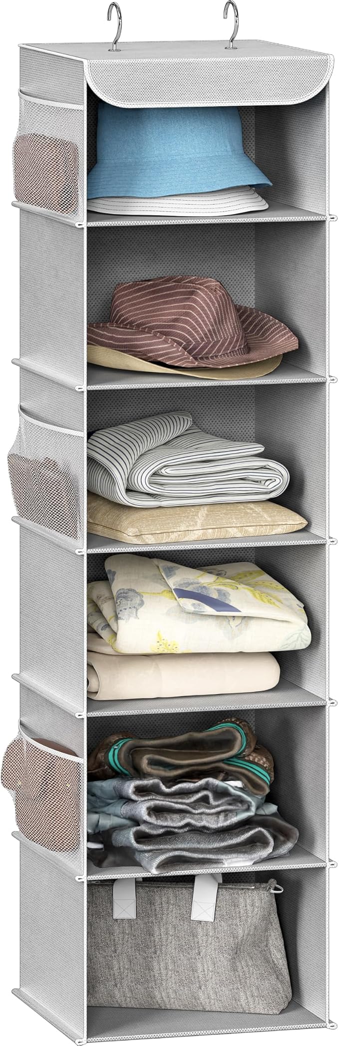 Simple Houseware 6 Shelf Hanging Closet Organizer, Top Support Metal Frame by SimpleHouseware