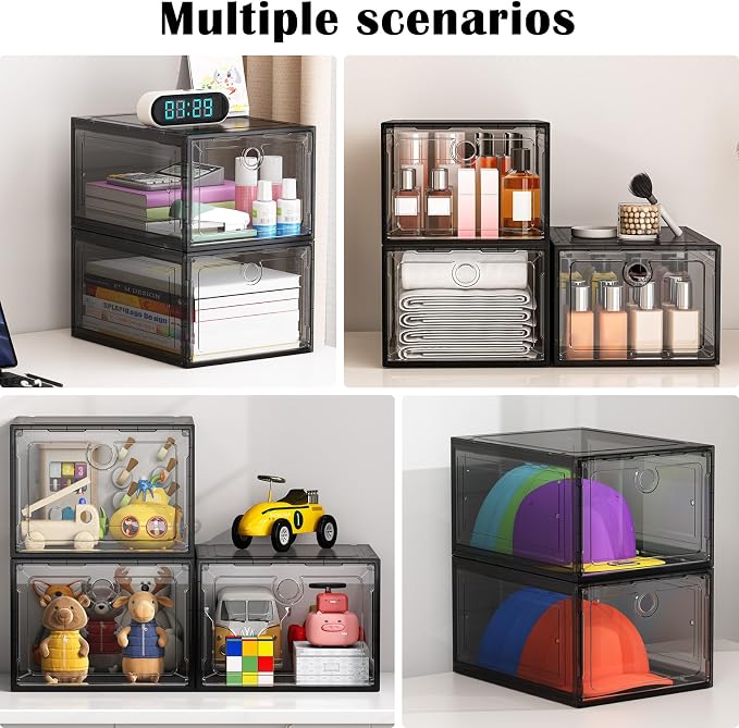 ARSTPEOE 12-Pack Shoe Storage Boxes Clear Magnetic Stackable - Image 4