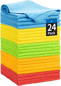 Microfiber Towels for Cars, 24 Pack Microfiber Cleaning Cloths, 11.5"*11.5" by HOMERHYME