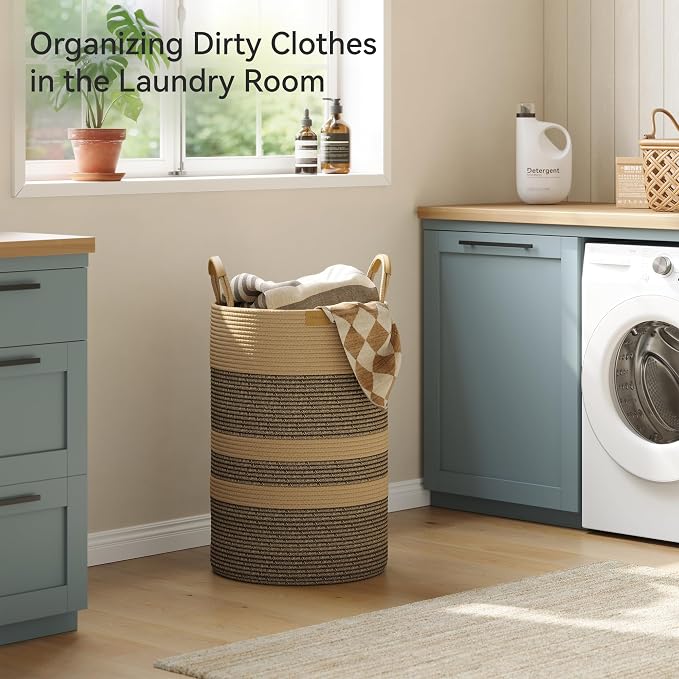 Nunsino 75L Striped Laundry Hamper - Image 2