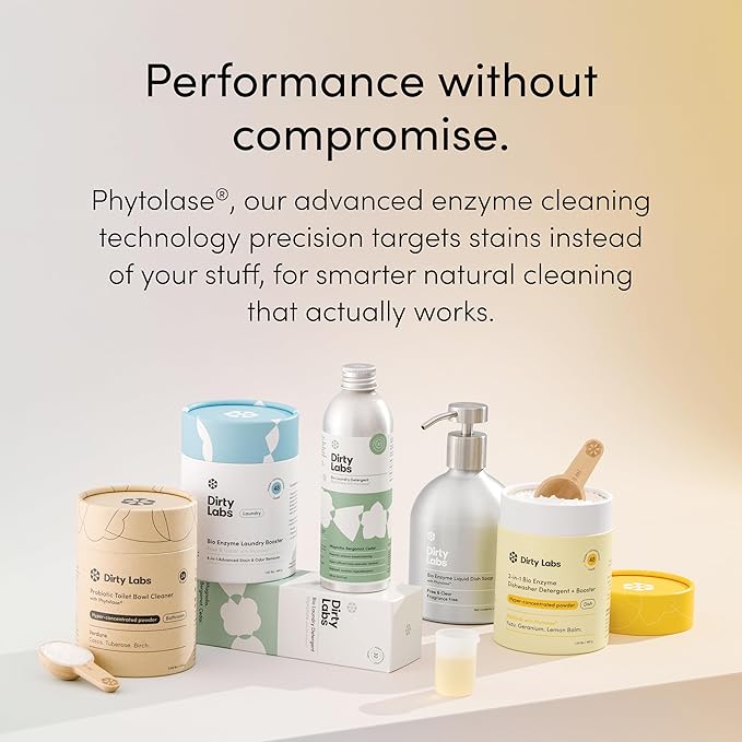 Dirty Labs | Dishwasher Detergent and Booster | Scent Free | 48 Loads (1 lb) | Ultra Clean, Spot Free, Quick Wash Optimized | Hyper Concentrated