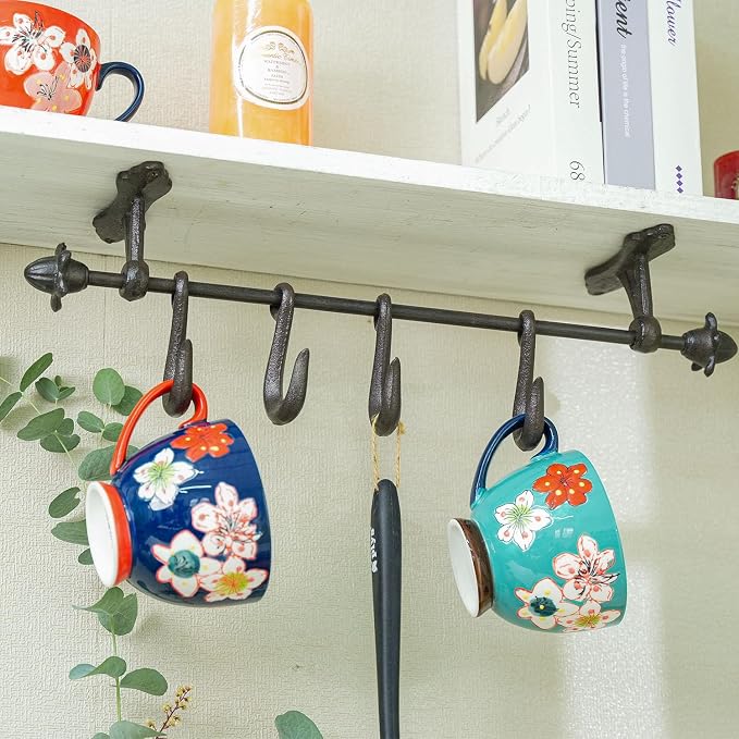 Sungmor Vintage Cast Iron Wall Hook Rack - Image 3