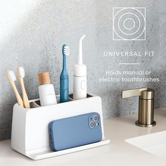 YouCopia The Ledge Toothbrush Holder, Bathroom Vanity Counter Organizer - Image 2
