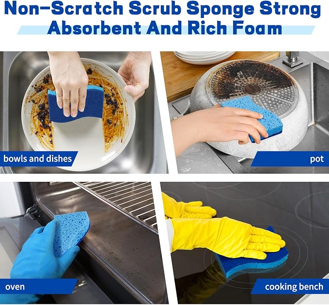 Non Scratch Scrub Sponge-12 Count, Sponges - Image 7
