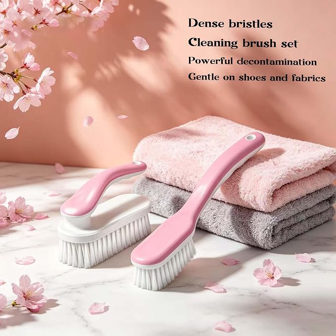 2 Pack Shoe & Laundry Cleaning Brush, Household Soft Bristle Scrubbing - Image 5