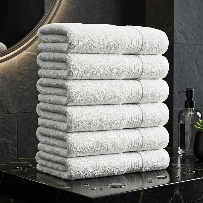 100% Cotton Hand Towels 18x28 Inches, 600 GSM, Soft & Absorbent - Image 2