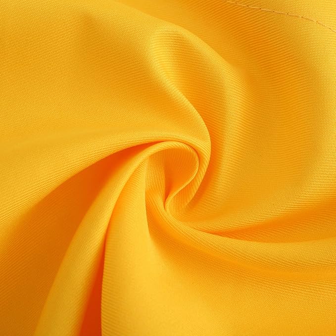 DUSKCOVE 12 Pack Plain Bib Aprons with 2 Pockets - Yellow Unisex Commercial Apron Bulk for Kitchen Cooking Restaurant BBQ Painting Crafting
