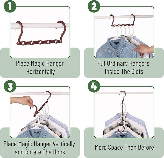 Mr. Pen- Space Saving Hangers, 360° Rotating Hooks | Magic Cascading Hanger - Image 5