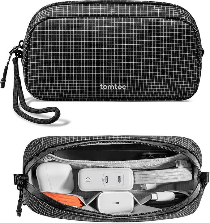 tomtoc Electronics Organizer Travel Case Performance, Cable Tech Pouch | Water by tomtoc