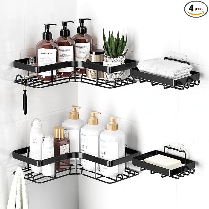 Sakugi Corner Shower Caddy, Soap & Toothbrush Holder by Sakugi