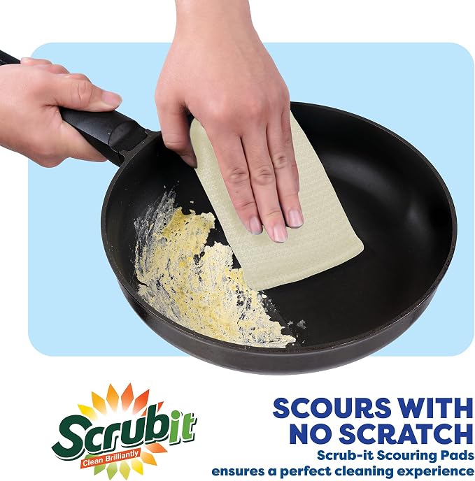 6 Scrub Sponges Kitchen By SCRUBIT, Non-Scratch Cleaning Sponges - Image 5