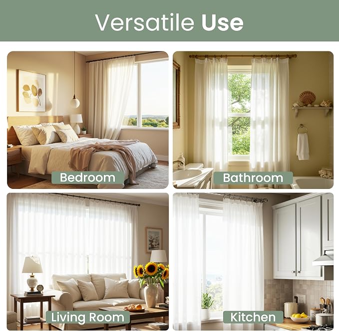 No Adhesive Heavy Duty Curtain Rod Holders - Image 7