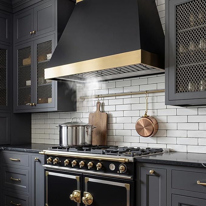 Akicon Range Hood Insert 30 Inch, Ultra Quiet, Powerful Suction Built-in Kitchen Vent Hood, Stainless Steel Ducted Stove Hood with Dimmable LED Lights Warm White, 4-Speed 600CFM
