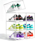1 Pack Clear Shoe Boxes with Acrylic Drop Front Magnetic Door, Size 12 by EZJOB