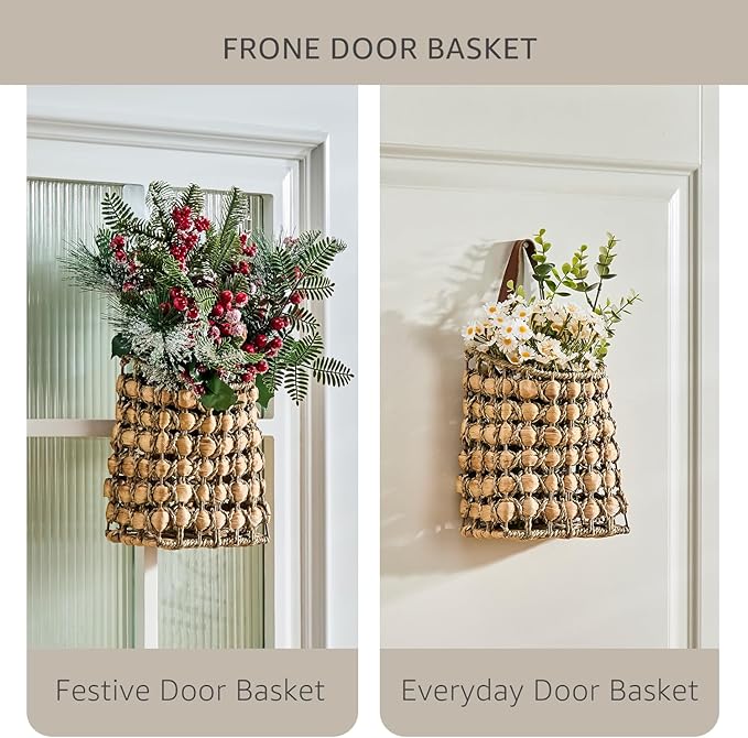 Wall Hanging Pocket Basket Portable Storage Basket Decorative Boho Mounted - Image 6