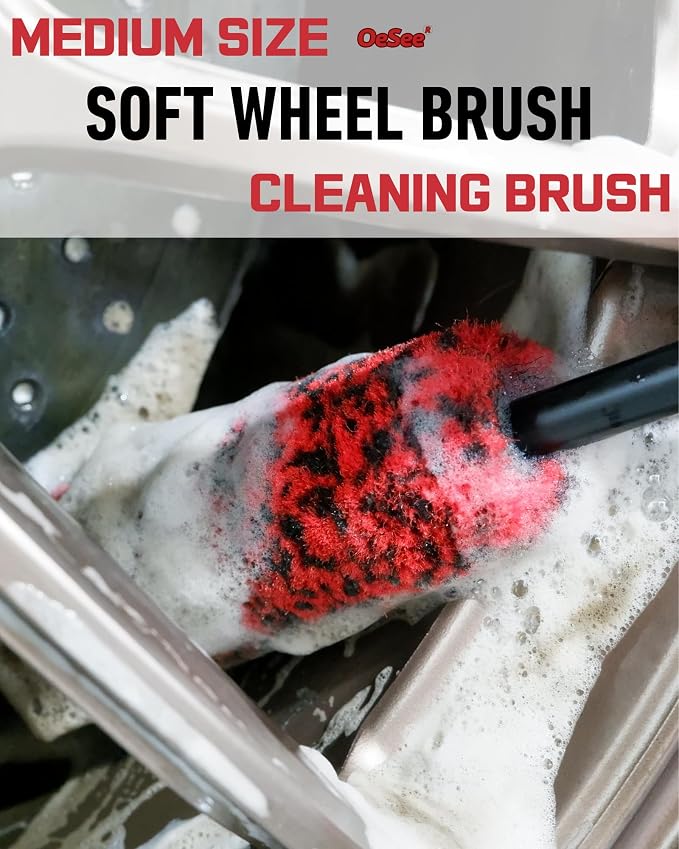 Professional 4 Pack Long Handle Wheel Brush Kit - Image 3