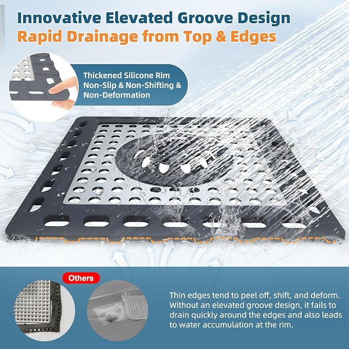 Hibbent Upgraded Shower Drain Hair Catcher - Image 4