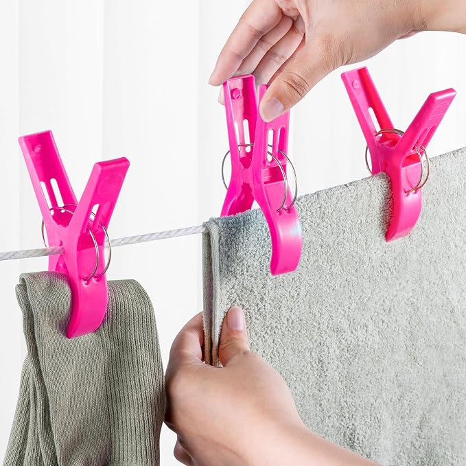 JABINCO Beach Towel Clips 8 Pack Large Chair Clips - Image 2