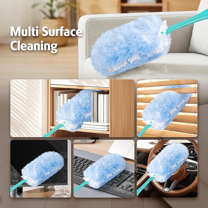 Duster Refills for Swiffer Duster, 4X Microfibers, Heavy Duty Disposable Multi - Image 5