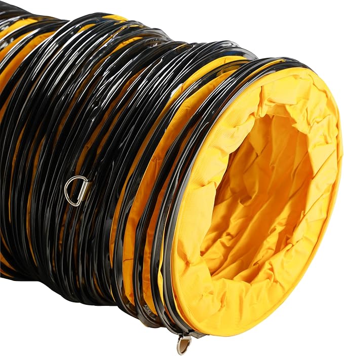 MOUNTO 25FT PVC Flexible Duct Hosing for Exhaust Fan (8inch)