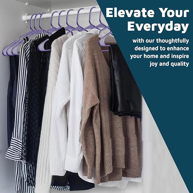 Lifemaster Plastic Clothes Hangers – Heavy Duty Hanger Set, - Image 3