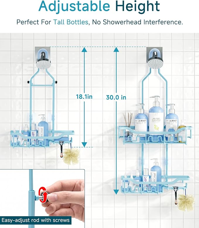 Upgraded Extended Length Shower Organizer - Image 3