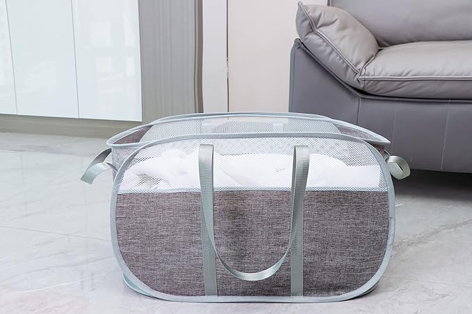 Pop Up Laundry Hamper，with Durable Handles collapsible laundry basket，Easy to - Image 7