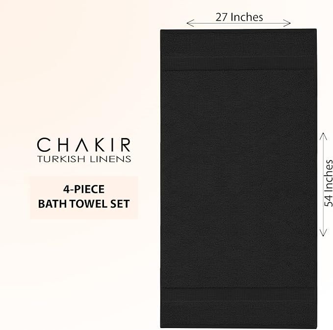 Chakir Turkish Linens 100% Cotton 4-Pack Bath Towels 27x54, Oeko-Tex Certified - Image 6