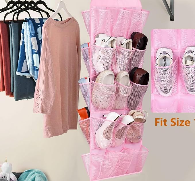 MISSLO 30 Large Pockets Dual Sided Hanging Shoe Organizer - Image 3