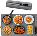 Warming Mat for Food - Graphene Rapid Heating Food Warming Mat for Countertop, Portable Electric Warming Tray for Parties with 6 Temperature Levels, Practical Gifts for Mom Wife, Gray