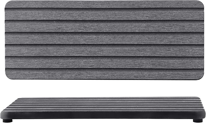 2 PCS Water Absorbent diatomite Coasters, 10.2" x 4" Water Absorbing Stone Tray for Sink, Stone Drying mat for Kitchen Counter, Stone soap Tray Used for Hand Soaps & toiletries & Plants