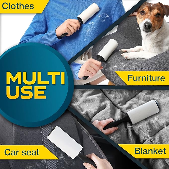 Lint Rollers for Pet Hair, Sticky Remover for Couch, Furniture and Carpet - Image 3
