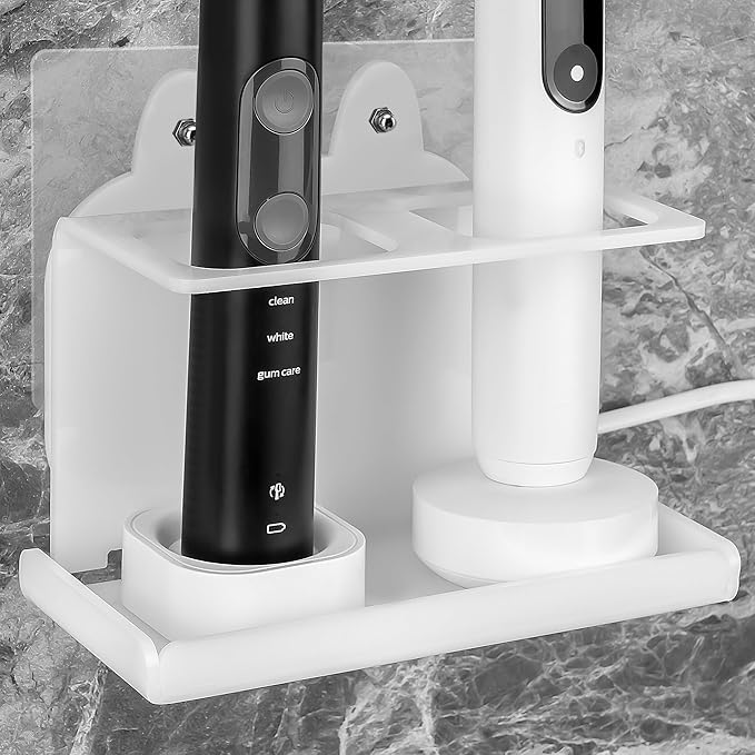 Electric Toothbrush Holder Wall Mounted, Electric Toothbrush Cord Organizer by LUEXBOX