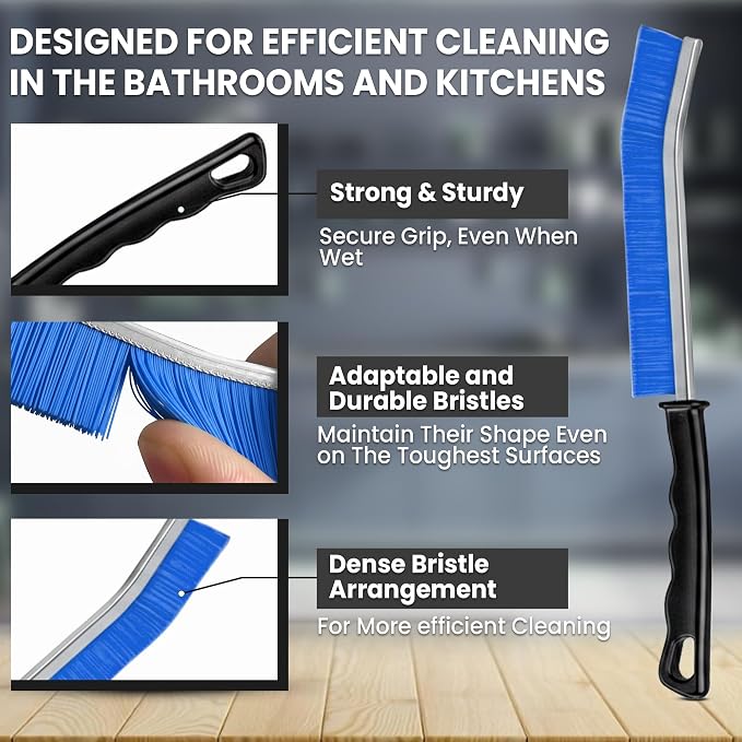Crevice Cleaning Brush Set 6Pcs Hard Bristle Tools - Image 5