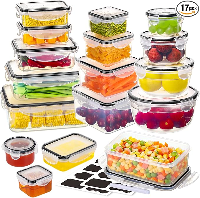 34 PCS Food Storage Containers by JSCARES