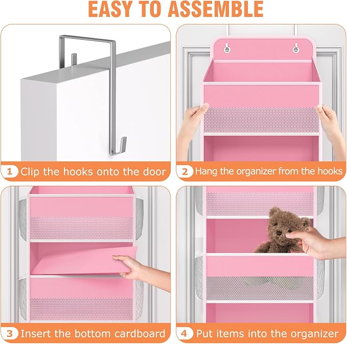 Over The Door Organizer Storage Large Capacity Hanging Bedroom Storage | 5 - Image 3