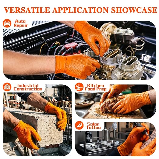 ANBOSON 10 Mil Heavy Duty Industrial Nitrile Gloves - Image 4