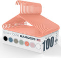 Plastic Hangers 100 Pack – Made in the USA – 6lb Capacity Standard Clothes by NeatiesHangers