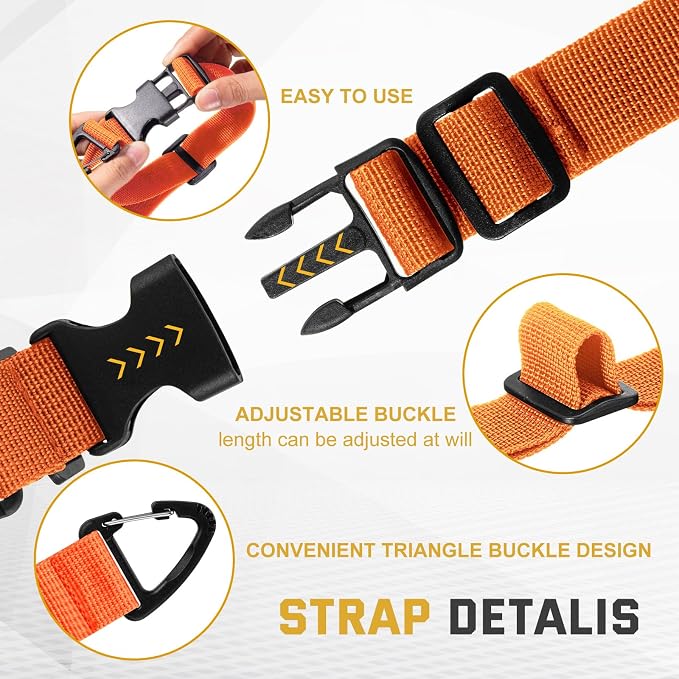 12 Pack Adjustable Extension Cord Holder Straps, Heavy Duty Triangle Clips - Image 3