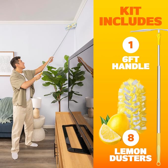 Swiffer Duster Kit with 6 ft Super Extendable Handle, Heavy Duty Starter Kit - Image 6