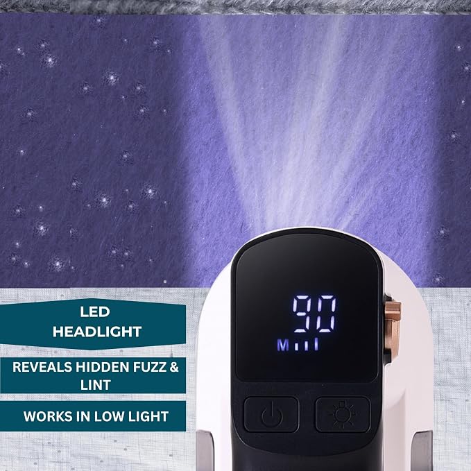 True & Tidy XL Rechargeable Fabric Shaver & Lint Remover w/Built-in Light - Image 4