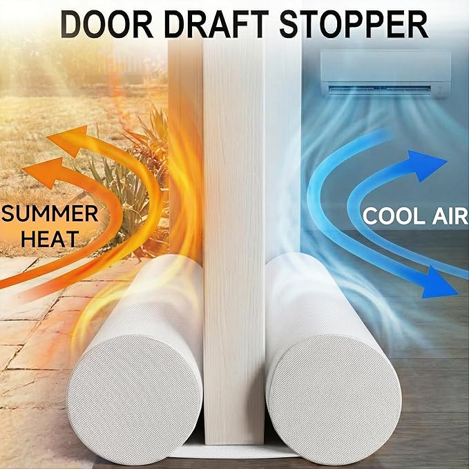MAXTID White Door Draft Stopper Adjustable 32, 38 Inches, Double Sided | 34 - Image 2