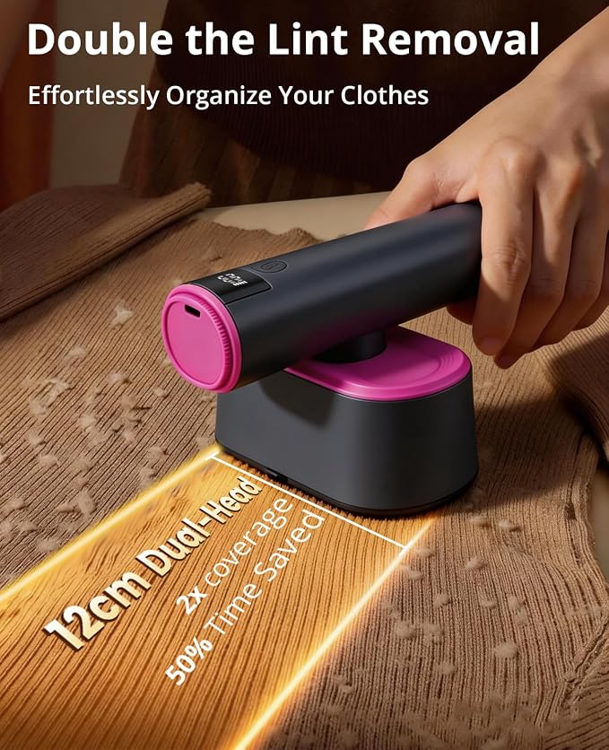 Fabric Shaver, 2-in-1 Rechargeable Lint Shaver - Image 3