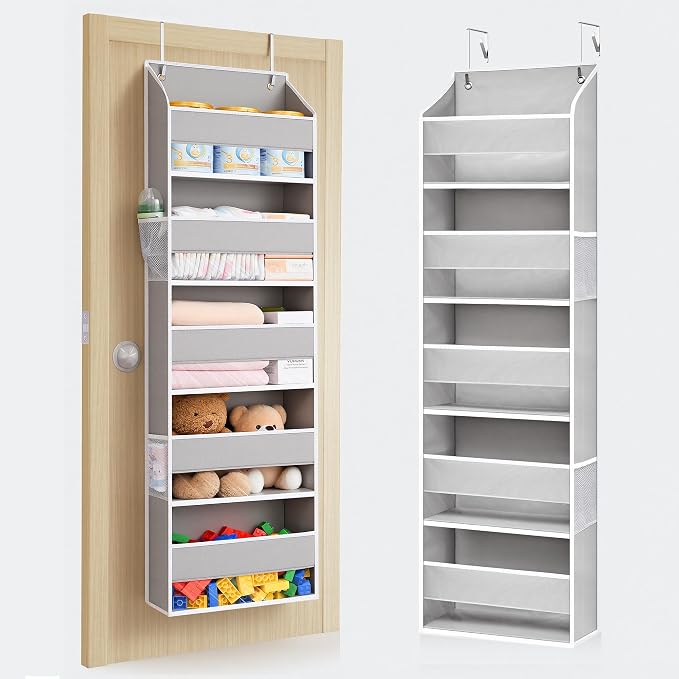 ULG 1 Pack Over Door Organizer Hanging Storage Light Gray by ULG