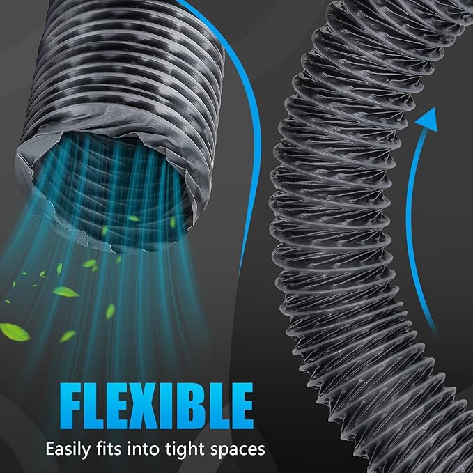 Diesel Heater Hose, 3 Inch X 6FT Flexible Nylon Ducting – Wear-Resistant, Tear-Proof Venting Hose, Upgraded Fire-Resistant Hose for 2KW/5KW/8KW Diesel Heaters, RV, Tent, Truck, Camping
