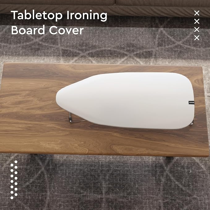 Encasa XO Ironing Board Cover and Pad, Heat Proof 28"x12" - Image 6
