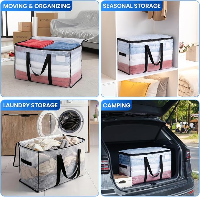 TAILI 10 Pack Clear Extra Large Moving Bags, Storage Bag - Image 8